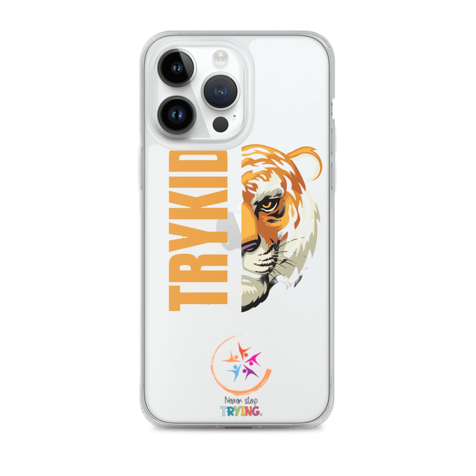 Clear Case for iPhone® with Trykid logo new stylish and trending