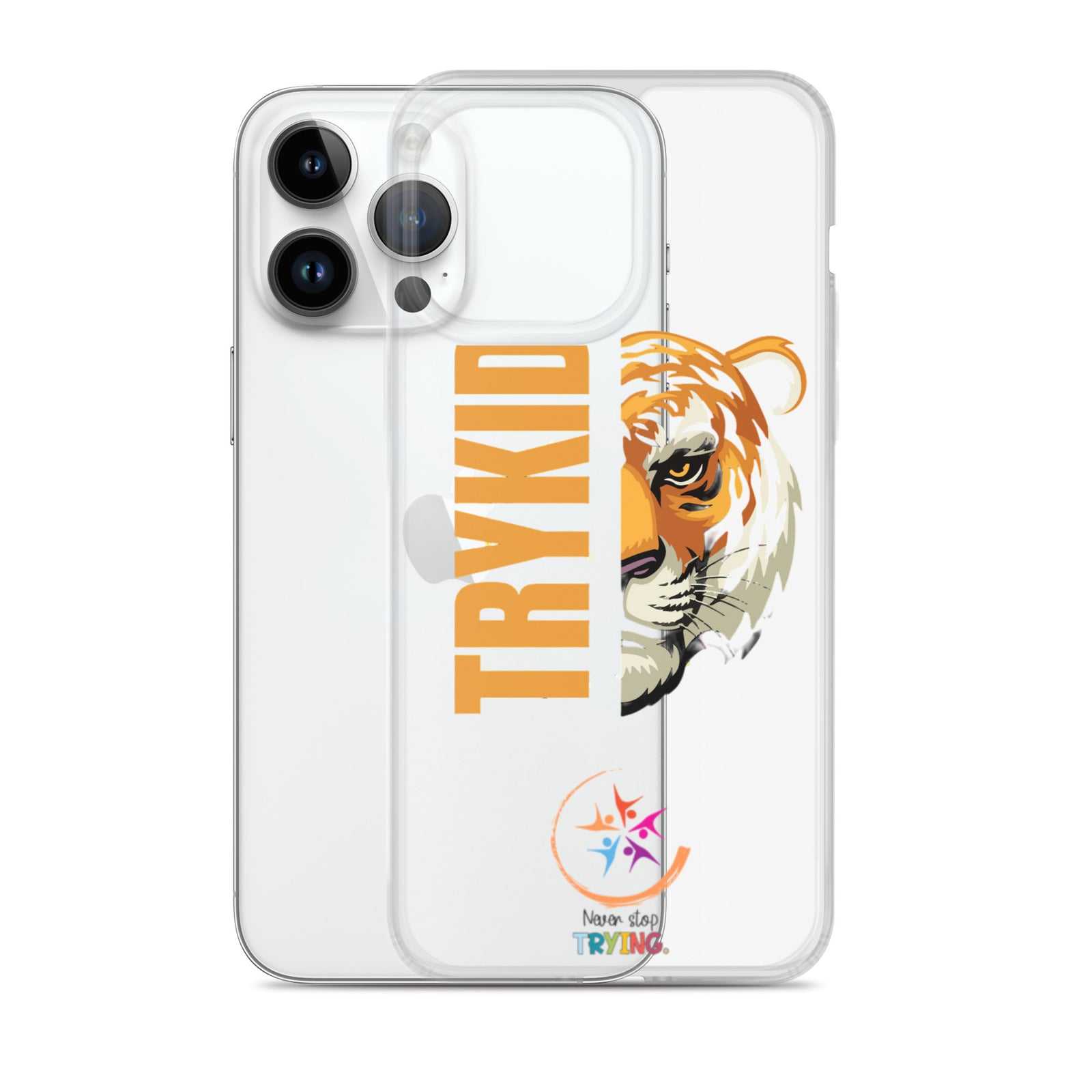 Clear Case for iPhone® with Trykid logo new stylish and trending