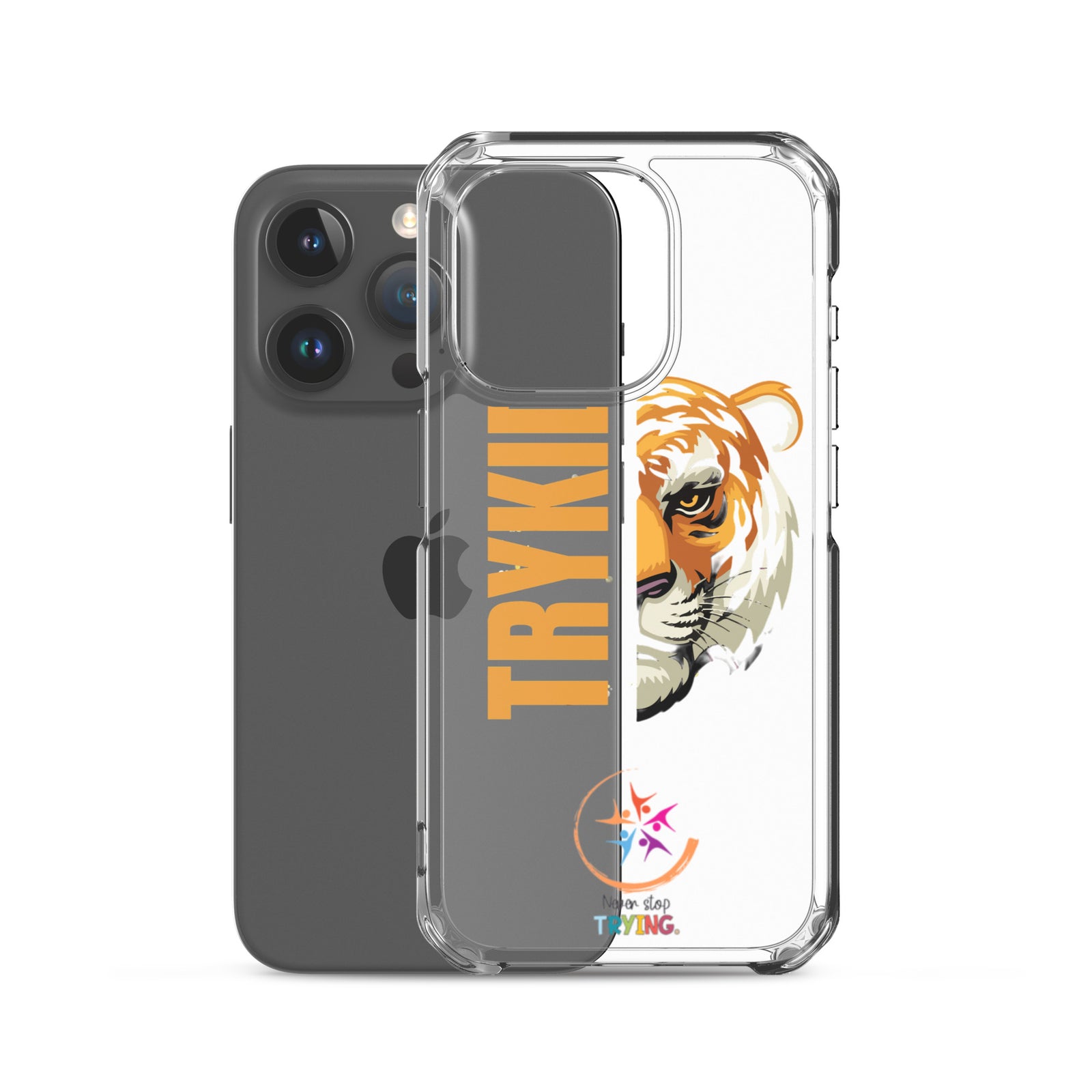 Clear Case for iPhone® with Trykid logo new stylish and trending