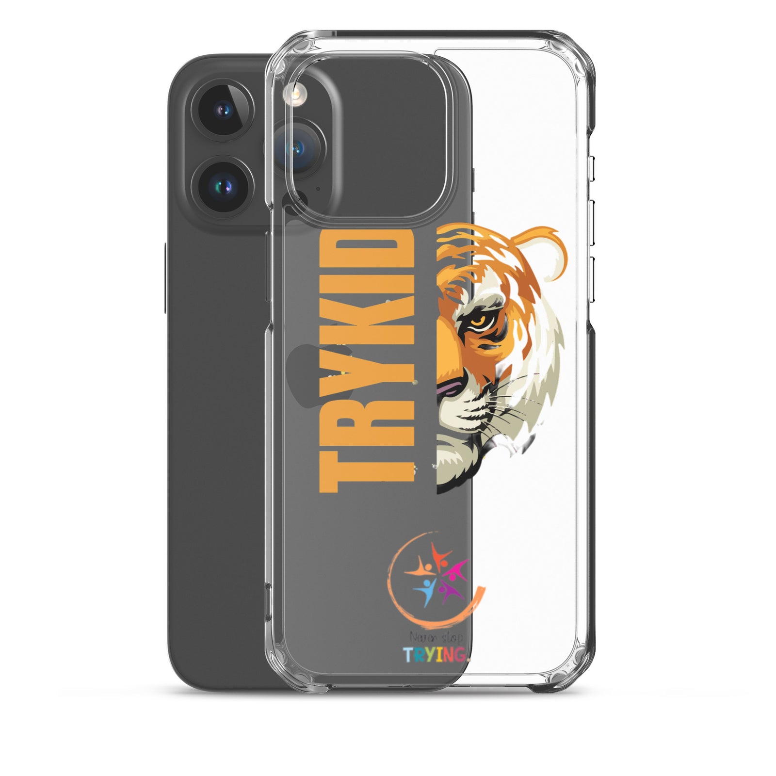 Clear Case for iPhone® with Trykid logo new stylish and trending