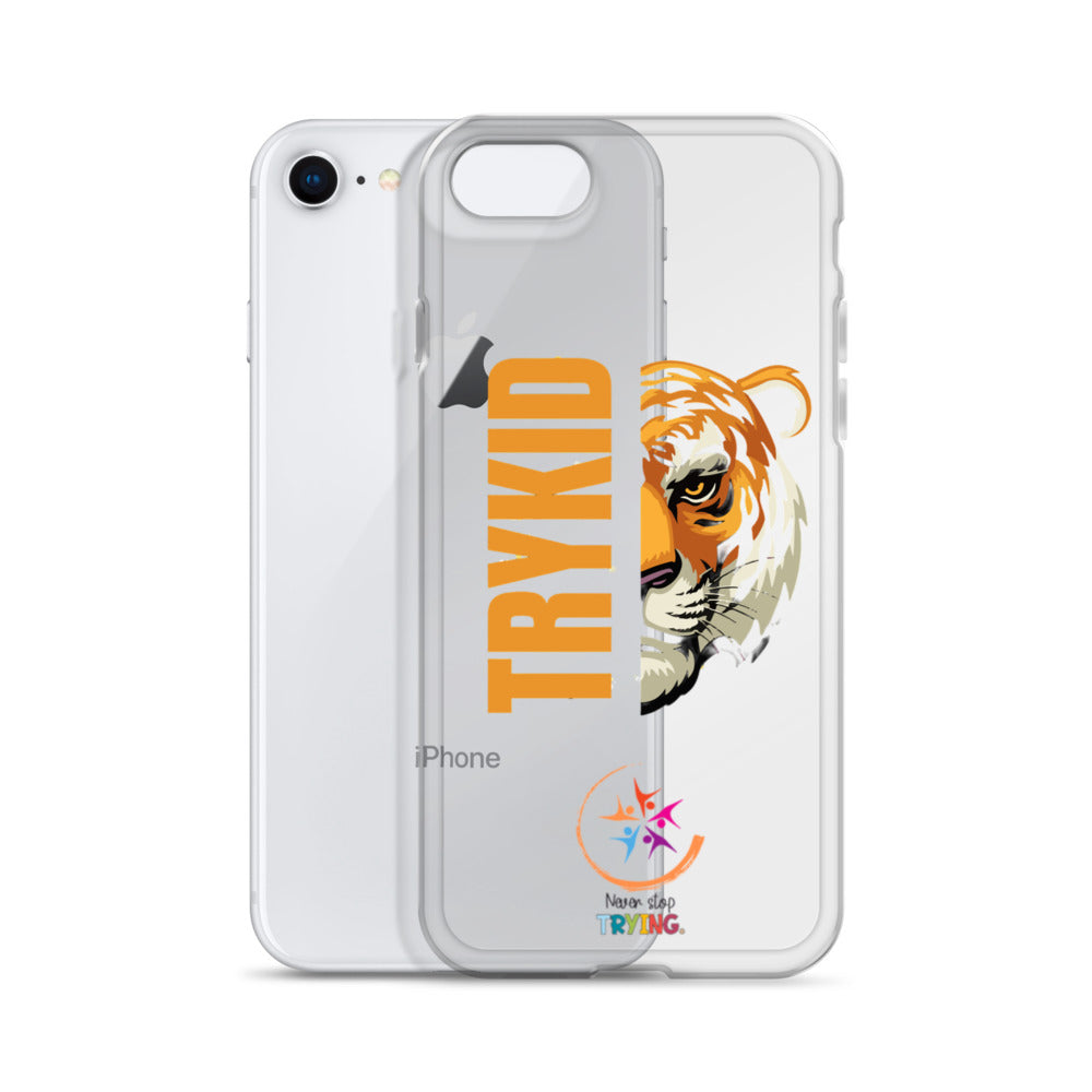 Clear Case for iPhone® with Trykid logo new stylish and trending