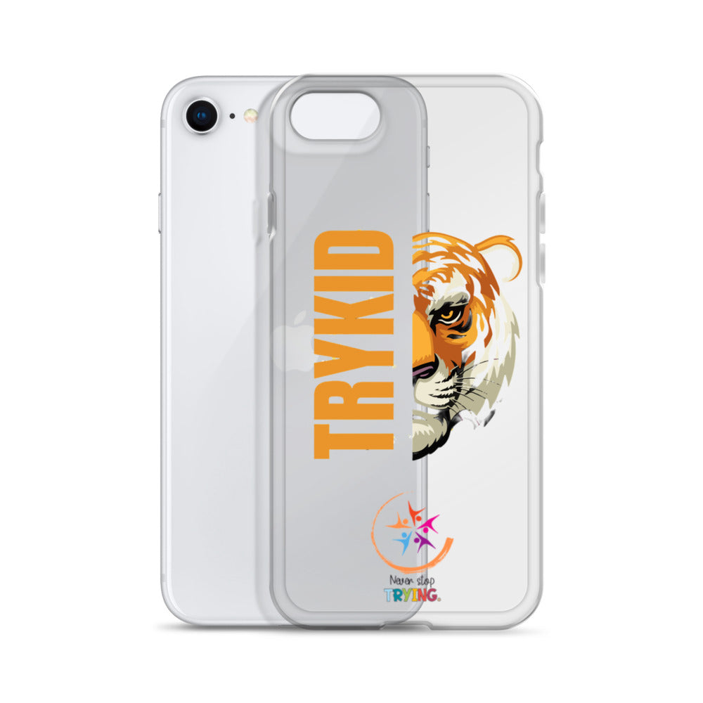 Clear Case for iPhone® with Trykid logo new stylish and trending