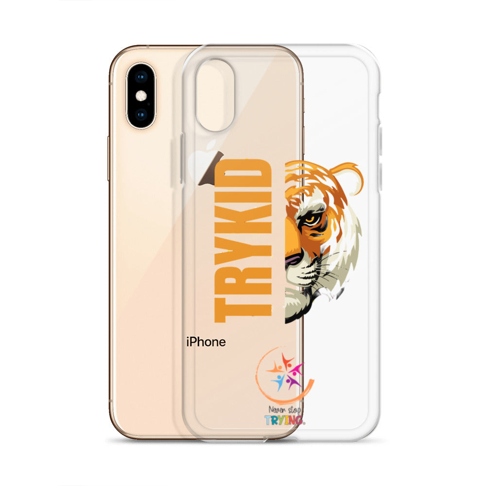 Clear Case for iPhone® with Trykid logo new stylish and trending