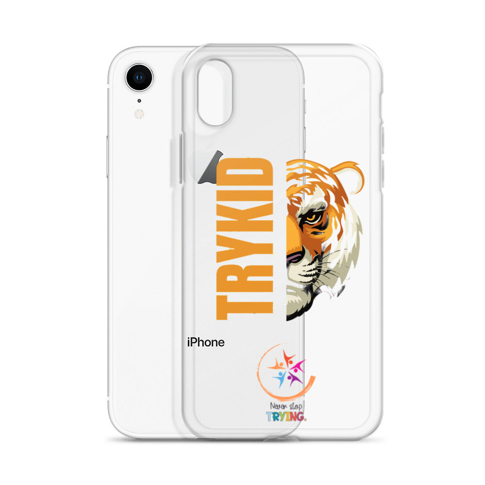 Clear Case for iPhone® with Trykid logo new stylish and trending