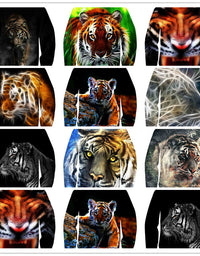 3D Personalized Animal Pattern Sports Top Unisex Tiger Series Hoodie
