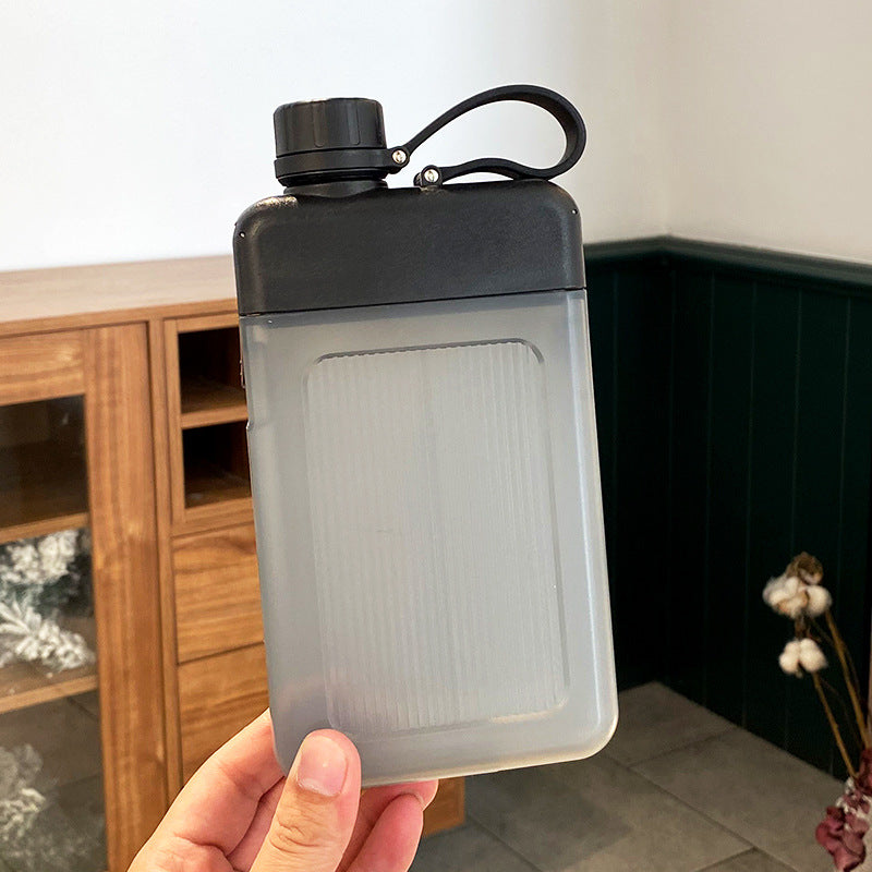 Portable Pocket Water Bottle Creative Flat Sports Bottle Simple - TryKid