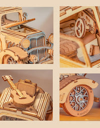 Robotime Rolife Vintage Car Model 3D Wooden Puzzle Toys For Chilidren Kids - TryKid
