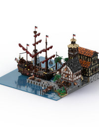 Modular Building Toys For Pirate Town Ship Port Terminal Building - TryKid
