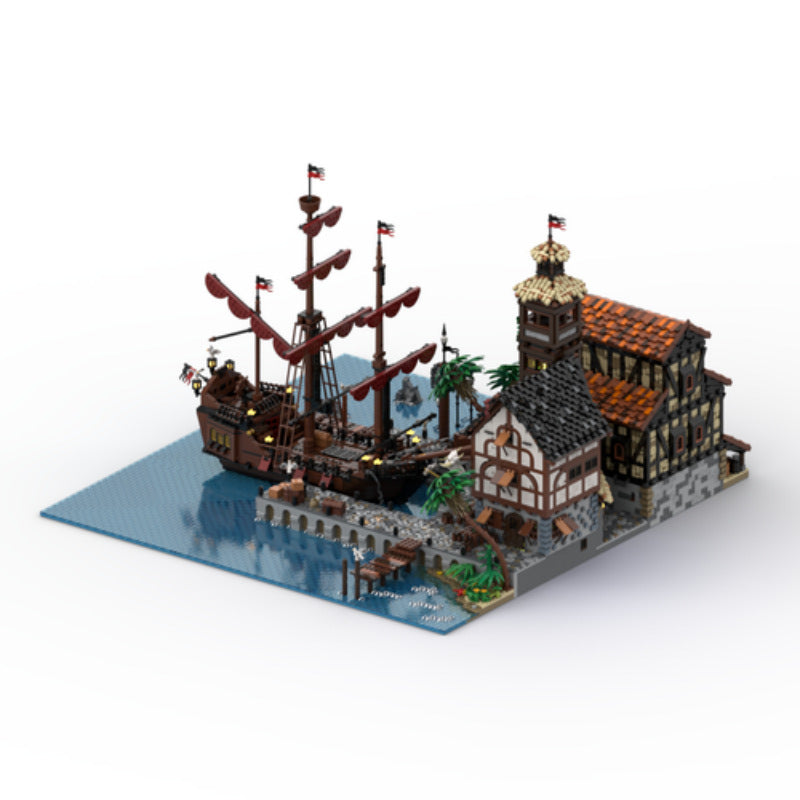 Modular Building Toys For Pirate Town Ship Port Terminal Building - TryKid