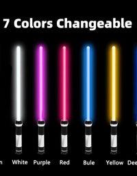 Lightsaber Kids - 2 Pack - LED Light Up Saber With Sound Retractable 7 Colors Light Saber Sword For Boys Kids Party Favors - TryKid
