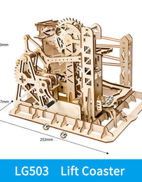 3D DIY Wooden Puzzle Roller Coaster Children's Toys - TryKid
