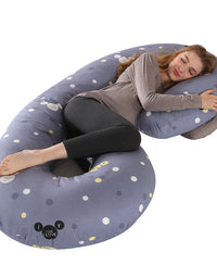 Crystal Velvet C-type Pregnancy Pillow For Sleeping On The Side - TryKid
