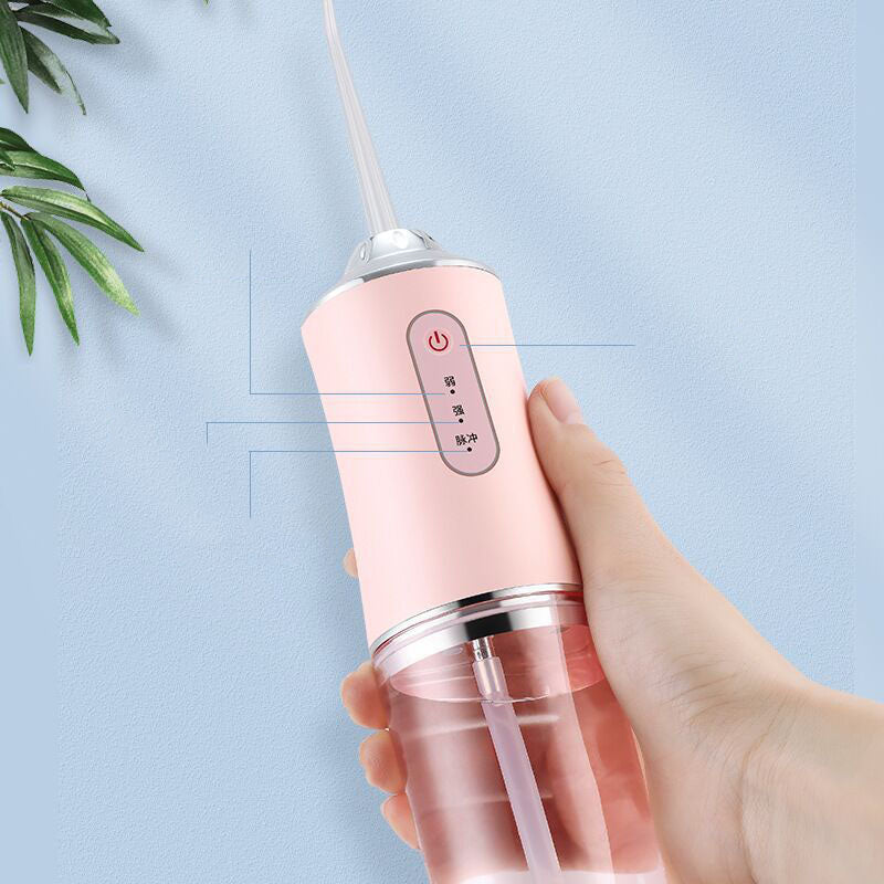 3 Modes Oral Irrigator USB Rechargeable Water Floss Portable Dental Water Flosser Jet 240ml Irrigator Dental Teeth Cleaner - TryKid