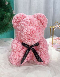 25cm Cute Flower Rose Bear Handmade Valentines Day 2020 Gift
