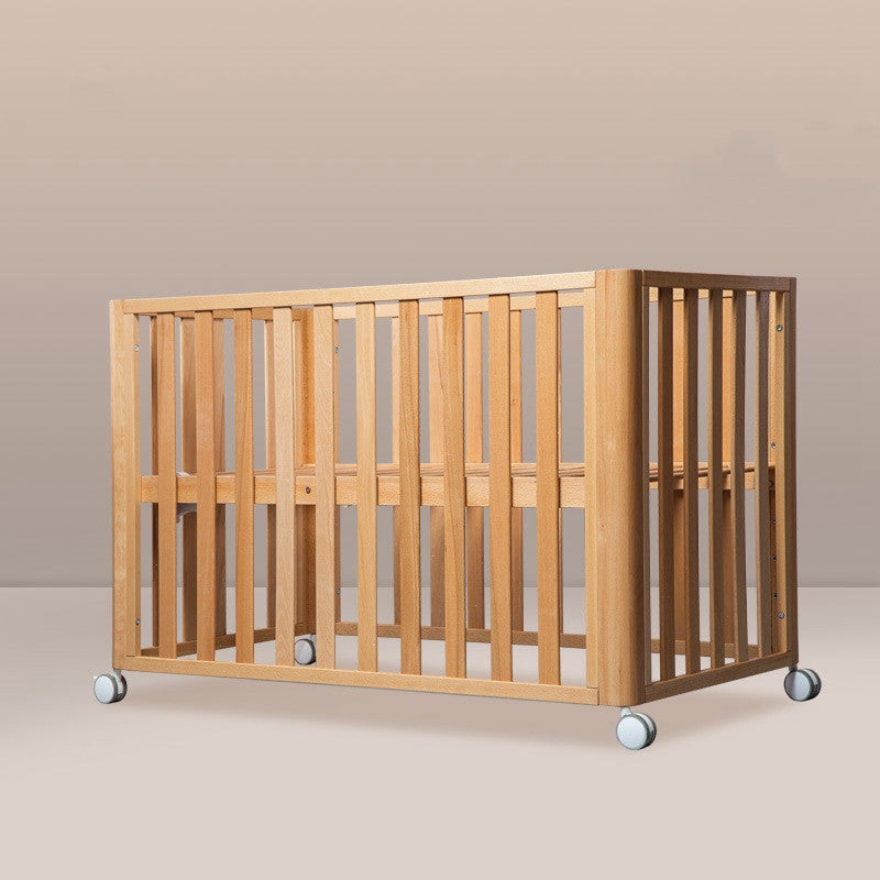 Beech Solid Wood Splicing Movable Multi-functional Crib - TryKid