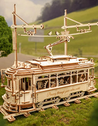 Rokr Classic City Tram 3D Wooden Puzzle LK801 Building Toys Jigsaw For Xmas Gift - TryKid
