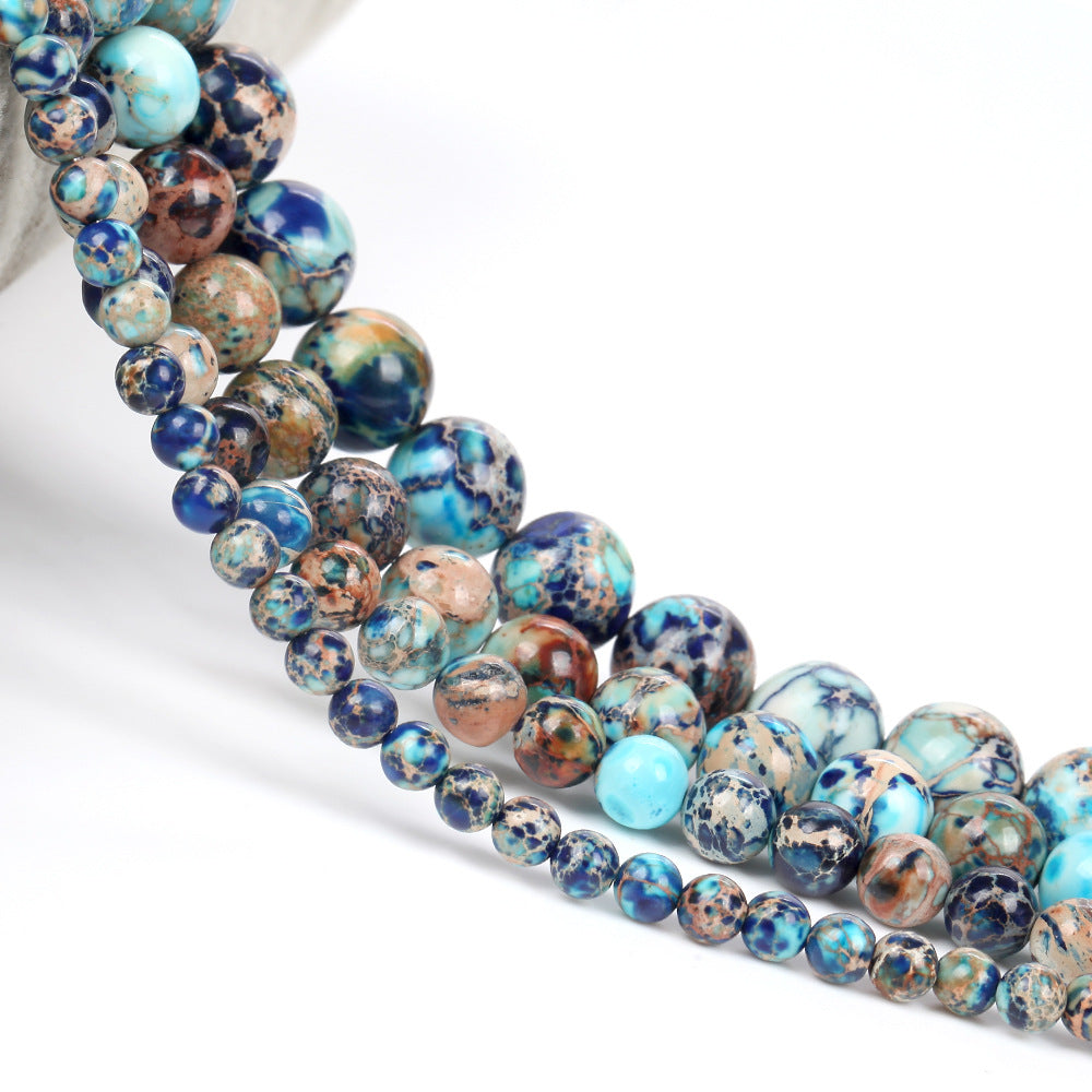 Natural Lapis Lazuli Emperor Turquoise Handmade DIY Bead Semi-finished Product