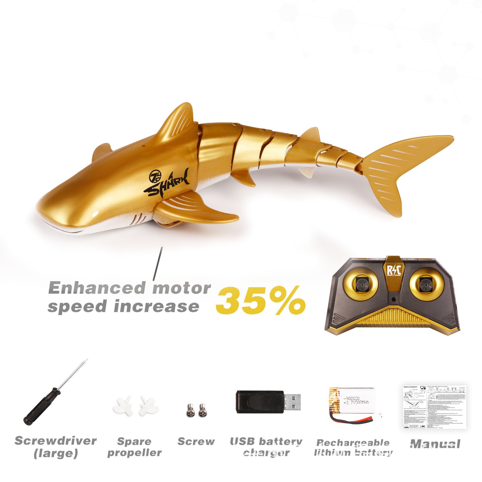 Remote Control Shark 2.4G Remote Control Fish Children's Toys Summer Water Toys - TryKid