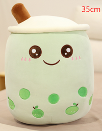 Cute Fruit Drink Plush Stuffed Soft Strawberry Milk Tea Plush Boba Tea Cup Toy Bubble Tea Pillow Cushion Kids Gift - TryKid
