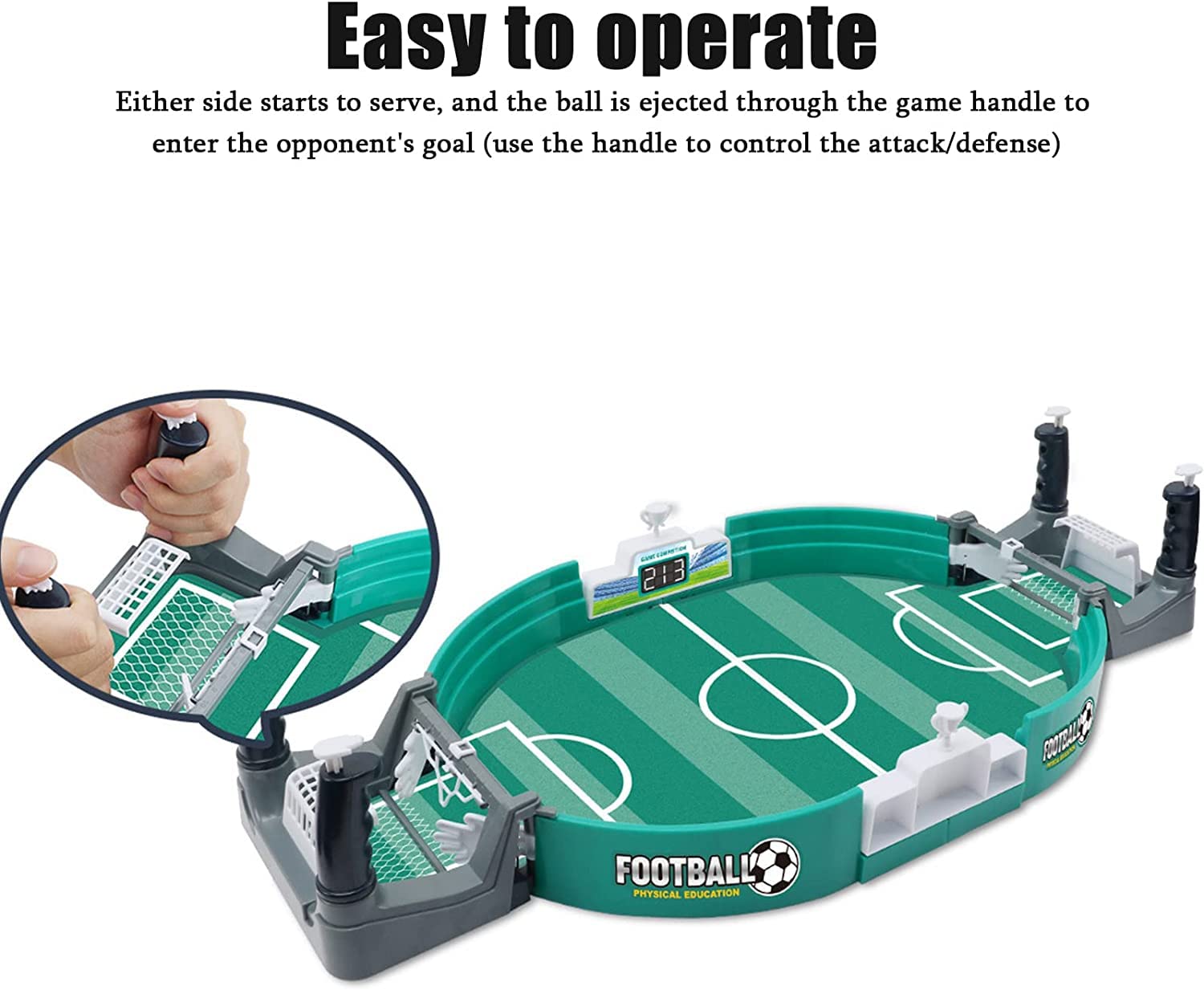Football Table Interactive Game, Mini Tabletop Football Game Set For Kids, Hand-Eye Coordination Parent-Child Interactive Family Sports Board Game - TryKid