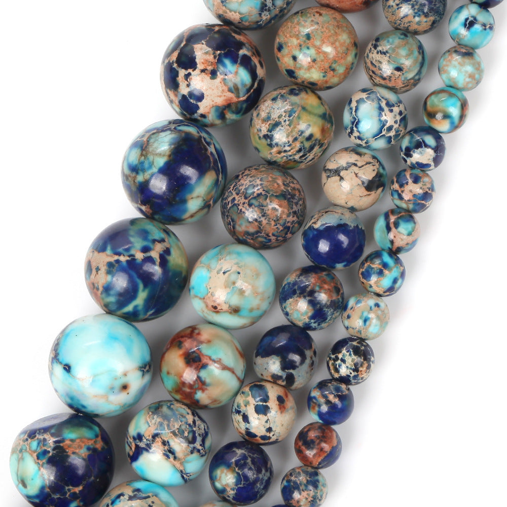 Natural Lapis Lazuli Emperor Turquoise Handmade DIY Bead Semi-finished Product