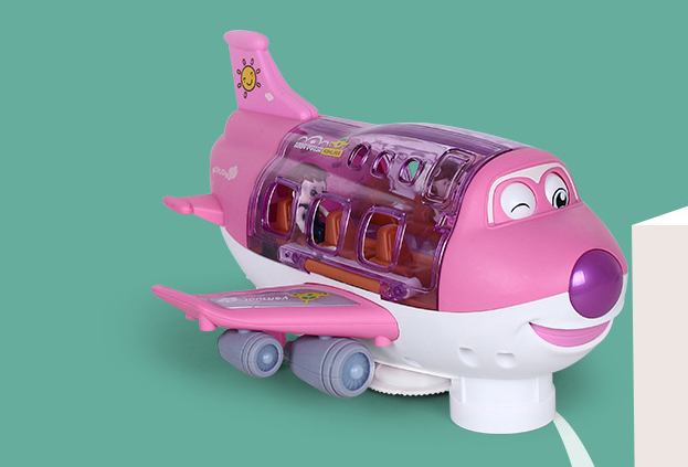 Electric Universal Cartoon Airplane Lights Music Rotation - TryKid