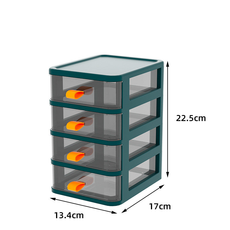 Transparent Desktop Storage Box Small Drawer Type Desk Storage Cabinet Plastic - TryKid