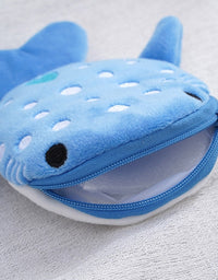 Plush Children's Shark Coin Purse Cute Cartoon Pendant - TryKid
