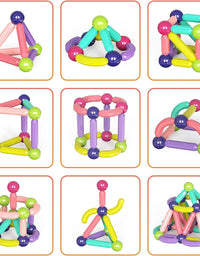 Magnetic Building Blocks Set For Kids Ages 3, STEM Construction 3D Stacking Magnetic Toys For Boys And Girls,Magnetic Sticks And Balls Game Set For Kid Is Early Educational Learning 128PCS. - TryKid
