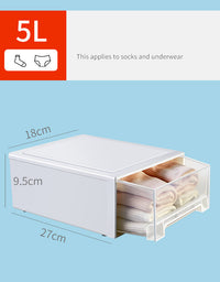 Clothes Storage Box Drawer Type Plastic Thickened Transparent Finishing Box - TryKid
