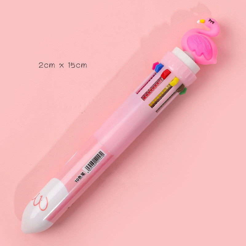 Girly Heart Cartoon Multicolor Press Ballpoint Pen - TryKid