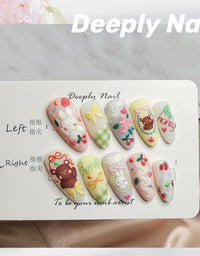 Premium Handmade Phototherapy Nails: Custom Fake Nail Designs for Stylish Manicures
