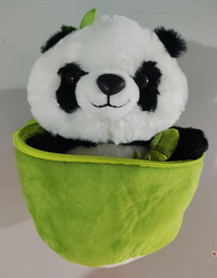 Simulated Bamboo Tube Flower Panda Pillow - TryKid
