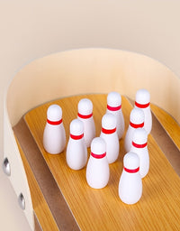 Table Top Mini Bowling Game Set-Tabletop Wooden Board Mini Arcade Desktop Tiny Bowling Shooting Alley Office Desk Stress Relief Gadgets Small Finger Toys Gag Gifts For MenWomen Kids Teens Boys - TryKid

