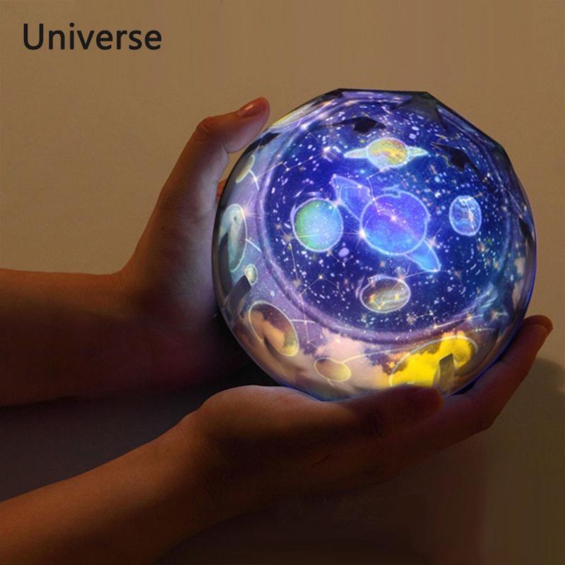 Starry Sky Night Light Planet Magic Projector Earth Universe LED Lamp Colorful Rotate Flashing Star Kids Baby Christmas Gift - TryKid