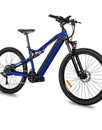 500W Electric Bike - 27.5 Inches 500W 48V 27 Speed Blue Ebike - Bafang Motor - TryKid
