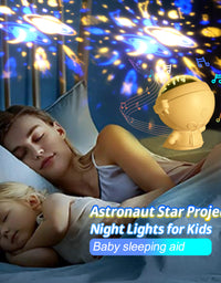 Galaxy Star Projector Starry Sky Night Light Astronaut Lamp Room Decr Gift Child Kids Baby Christmas Spaceman Projection - TryKid
