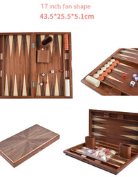 Factory High-grade Wooden Western Backgammon Chess Box Solid Wood Baccarat - TryKid
