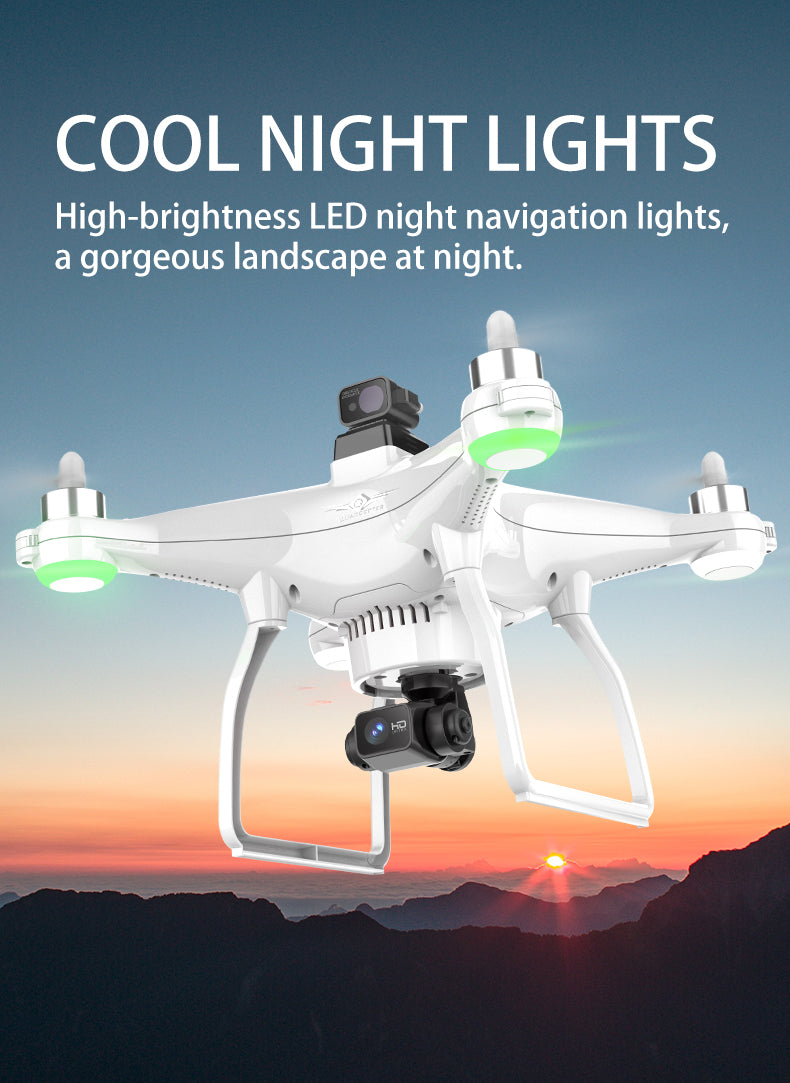 Laser Obstacle Avoidance 4K HD Three-axis Mechanical Gimbal Dual GPS Drone - TryKid