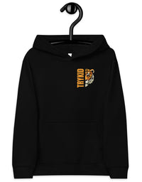 Kids fleece hoodie with trykid logo and never giveup on your dream
