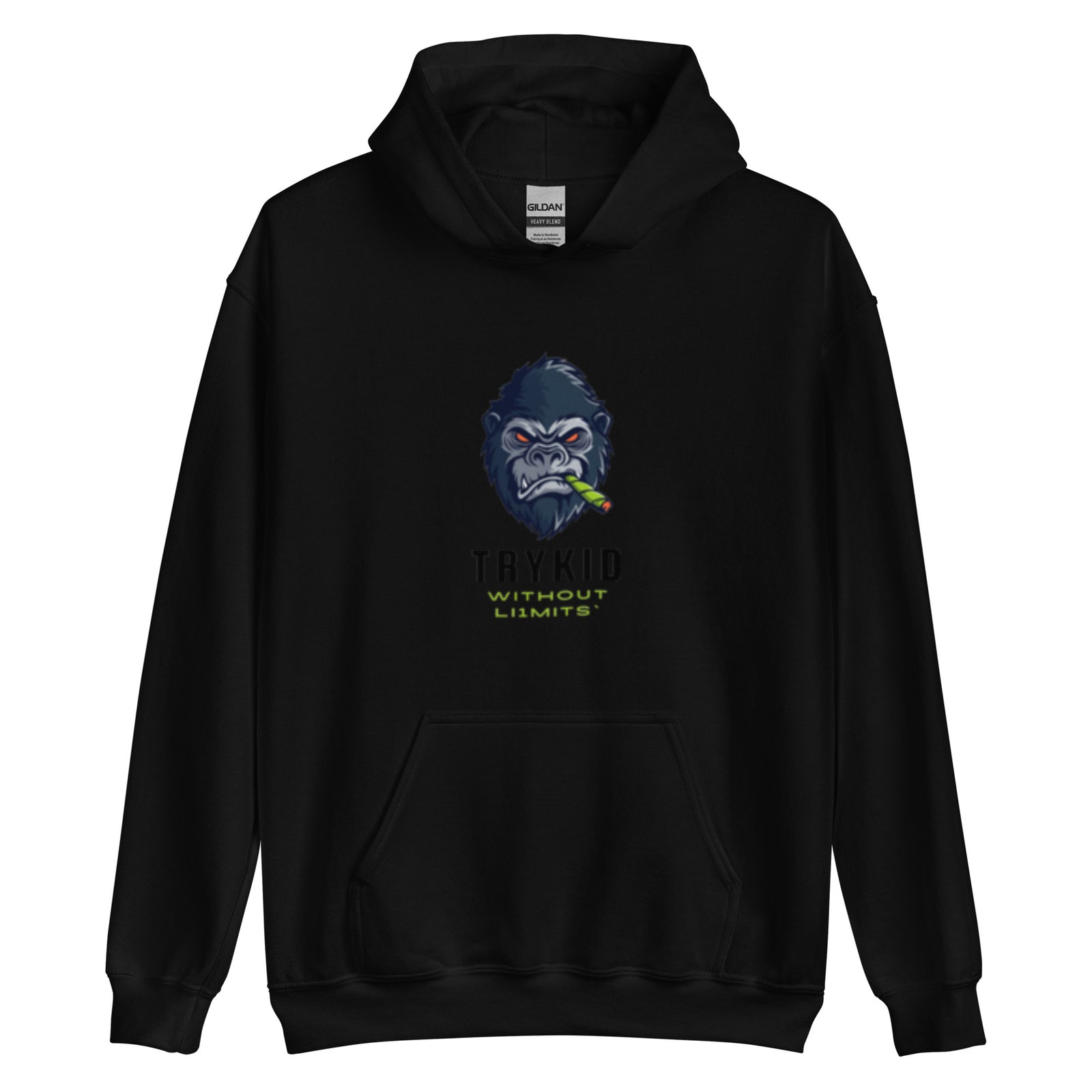 Unisex Hoodie with trykid gorilla logo unique stylish and trending