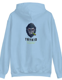 Unisex Hoodie with trykid gorilla logo unique stylish and trending
