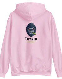 Unisex Hoodie with trykid gorilla logo unique stylish and trending
