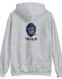 Unisex Hoodie with trykid gorilla logo unique stylish and trending
