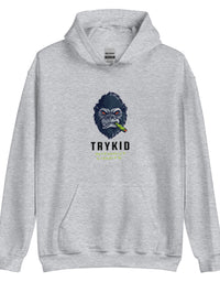 Unisex Hoodie with trykid gorilla logo unique stylish and trending
