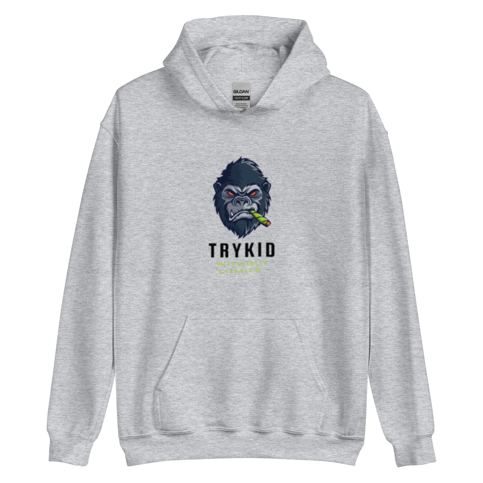 Unisex Hoodie with trykid gorilla logo unique stylish and trending