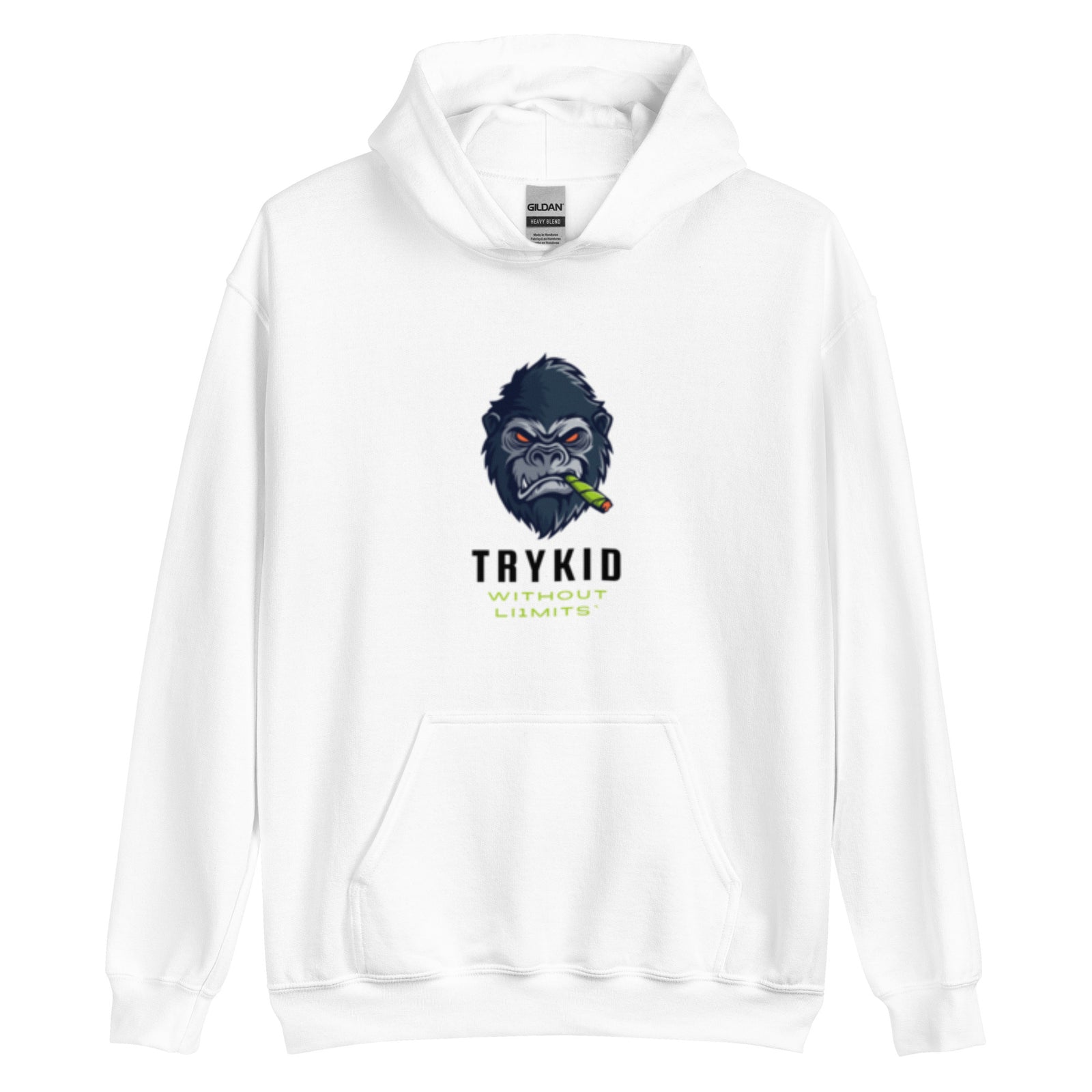 Unisex Hoodie with trykid gorilla logo unique stylish and trending